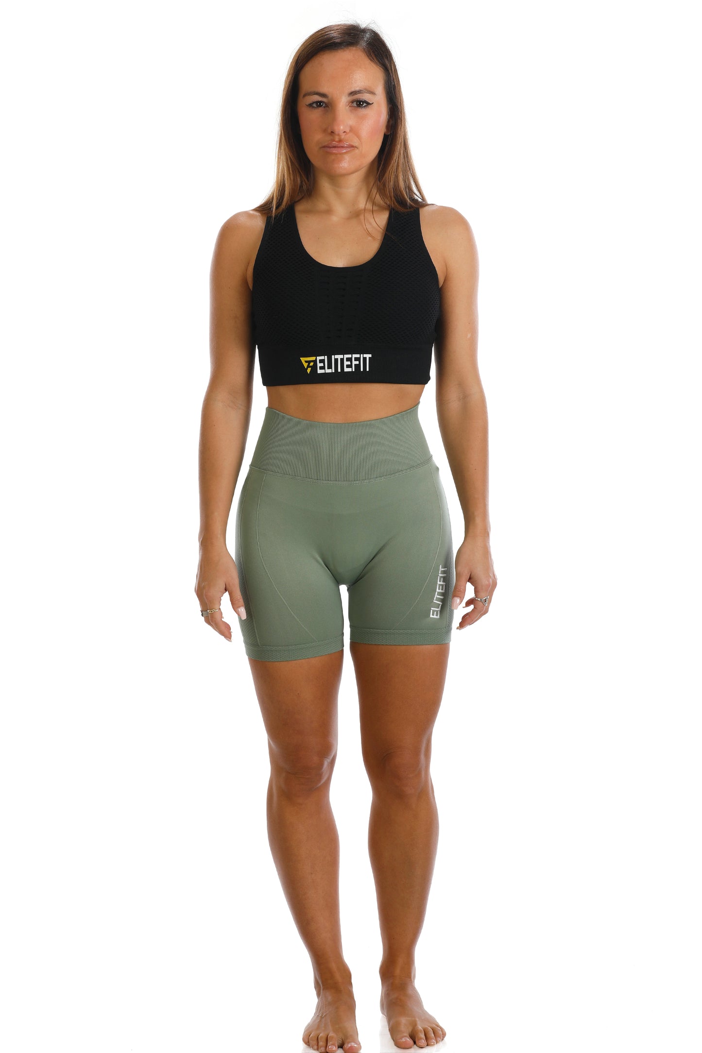 Leggins cortos HERA (verde oscuro)