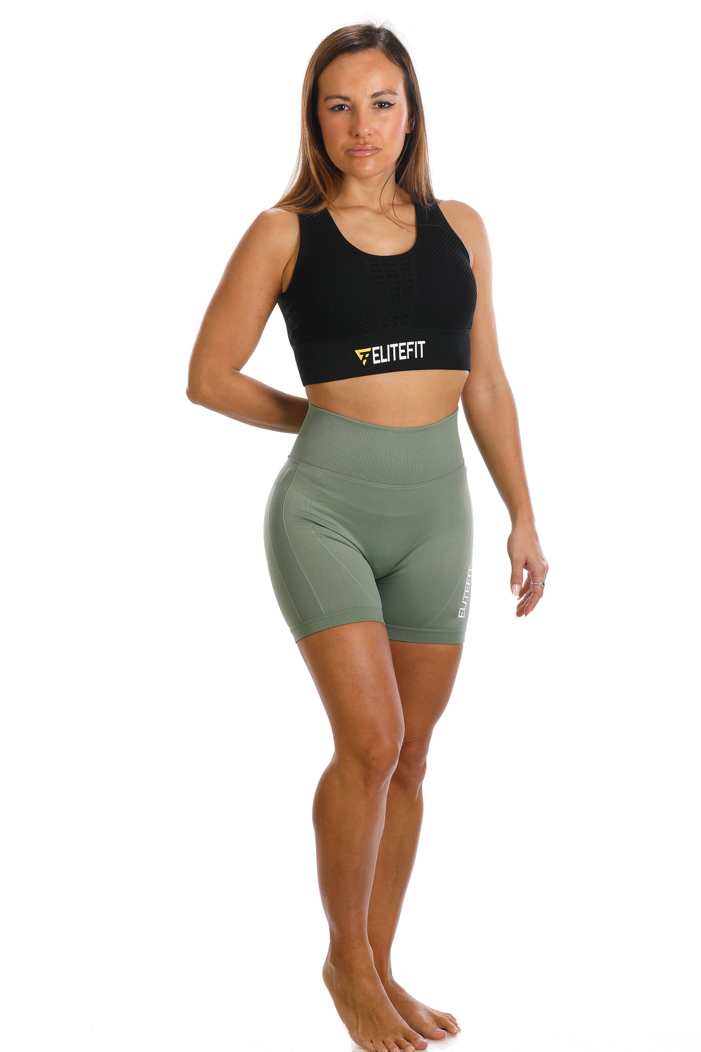Leggins cortos HERA (verde oscuro)