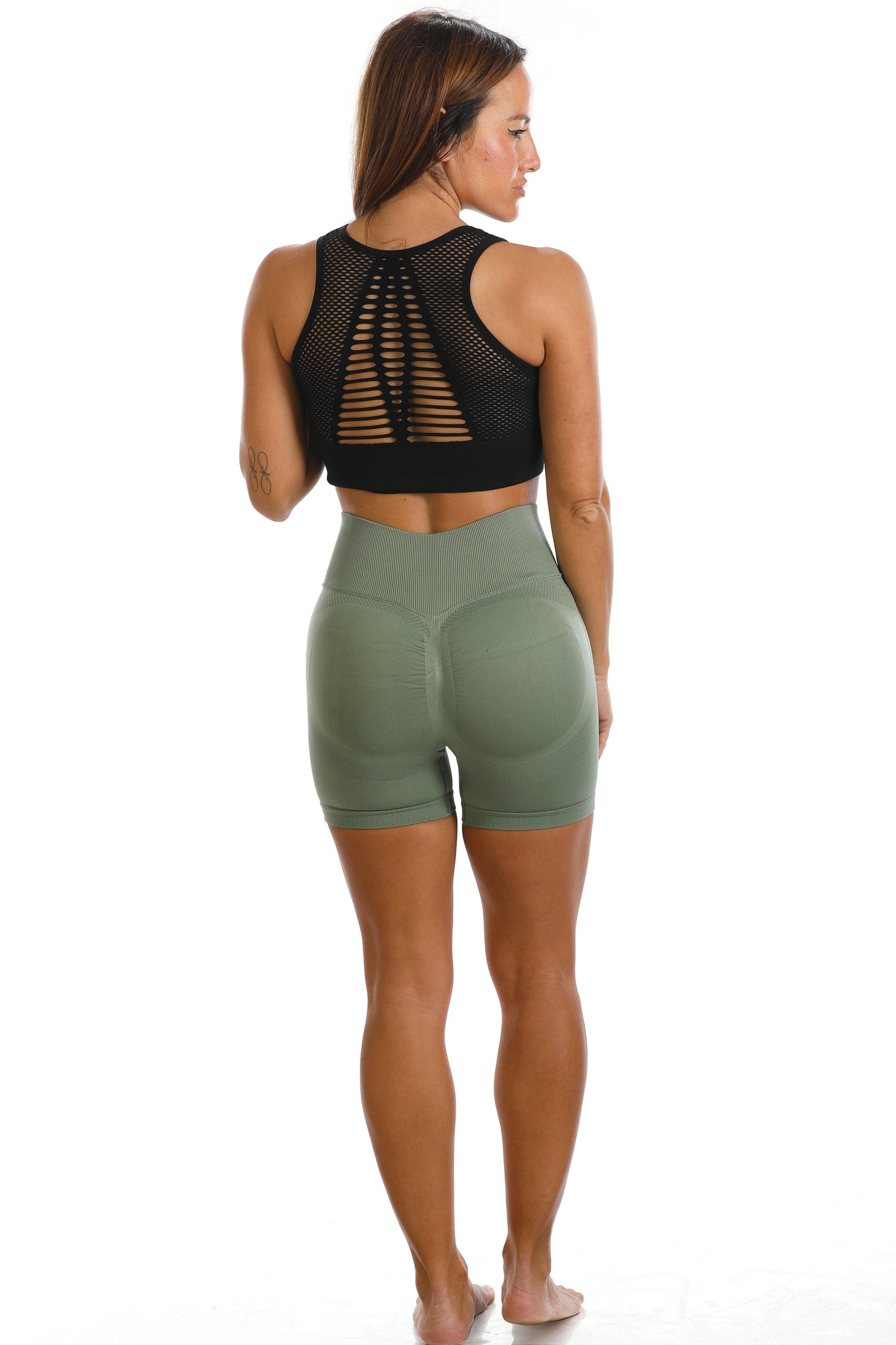 Leggins cortos HERA (verde oscuro)